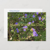 Happy World Bee Day! Postkarte (Vorne/Hinten)