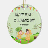 Happy World Children's Day | 20 November Keramik Ornament (Links)