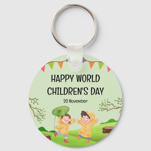 Happy World Children's Day | 20 November Schlüsselanhänger (Vorderseite)