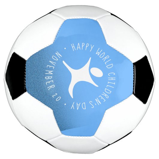 Happy World Children's Day Blue Glitzer Fußball (Gedreht)
