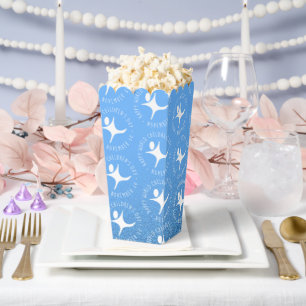 Happy World Children's Day Blue Glitzer Geschenkschachtel