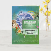 Happy World Environment Day Karte (Gelbe Blume)