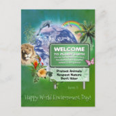 Happy World Environment Day (Text anpassbar) Postkarte (Vorderseite)