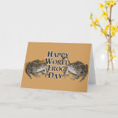 Happy World Frog Day Karte (Gelbe Blume)