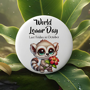 Happy World Lemurs Day   Letzter Freitag im Oktobe Button