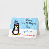 Happy World Pinguin Day 25. April Karte (Vorderseite)