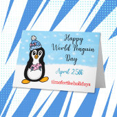Happy World Pinguin Day 25. April Karte