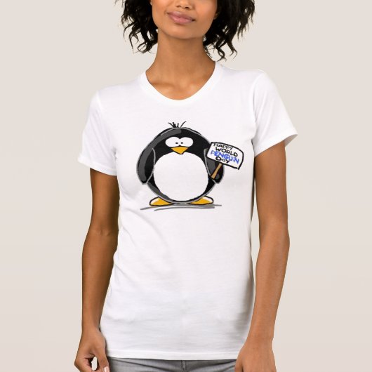 Happy World Pinguin Day T-Shirt (Vorderseite)