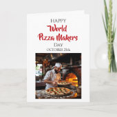 Happy World Pizza Makers Day | October 25th Karte (Vorderseite)
