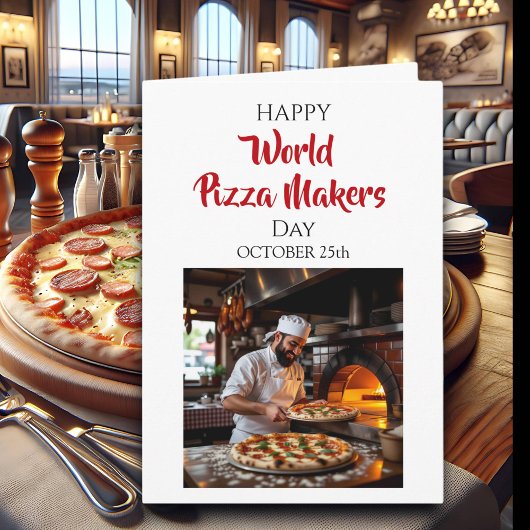 Happy World Pizza Makers Day | October 25th Karte