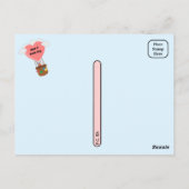 Happy World Postcard Day Cat in Balloon Postcard Postkarte (Rückseite)