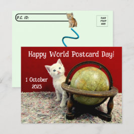 Happy World Postcard Day from Tuffy McStuff - Cat Postkarte