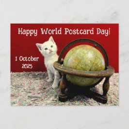 Happy World Postcard Day from Tuffy McStuff - Cat Postkarte