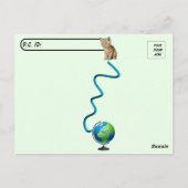 Happy World Postcard Day mit Tuffy McStuff - Katze Postkarte (Rückseite)