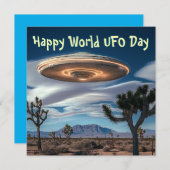 Happy World UFO Day Feiertagskarte (Vorne/Hinten)