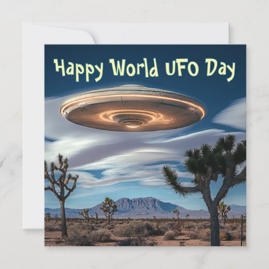 Happy World UFO Day Feiertagskarte (Vorderseite)