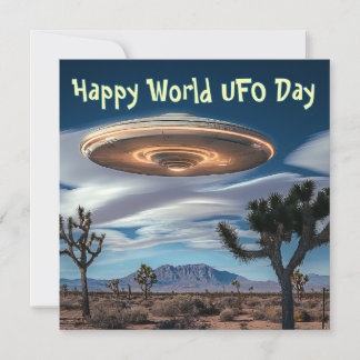 Happy World UFO Day Feiertagskarte