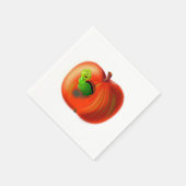 Happy Worm in Red Apple Serviette (Ecke)