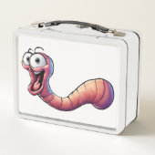 Happy Worm Metal Lunchbox (Rückseite)