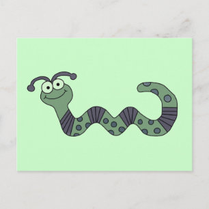 Happy Worm Tshirts und Geschenke Postkarte
