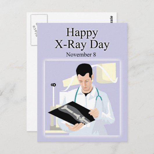 Happy X-Ray Day 8. November Postkarte (Vorne/Hinten)