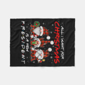 Happy Xmas Gnome All I Want For Christmas New Pres Fleecedecke (Vorderseite (Horizontal))