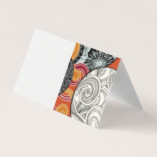 Happy Xmas Karte im japanischen Stil mit roten Kug (Rückseite)