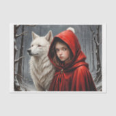 Happy XMas Red Riding Kapuze (und der Wolf) Seidenpapier (Vorderseite)