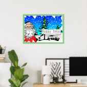 "HAPPY XMAS" SANTA CLAUS POSTER (Heimbüro)