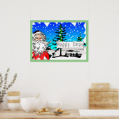 "HAPPY XMAS" SANTA CLAUS POSTER (Küche)