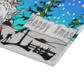 "HAPPY XMAS" SANTA CLAUS SCHNEIDEBRETT (Ecke)