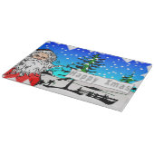 "HAPPY XMAS" SANTA CLAUS SCHNEIDEBRETT (Ecke)
