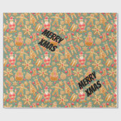 Happy Xmas Santa Geschenkpapier (Flach)