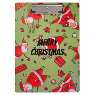 Happy Xmas Santa Klemmbrett