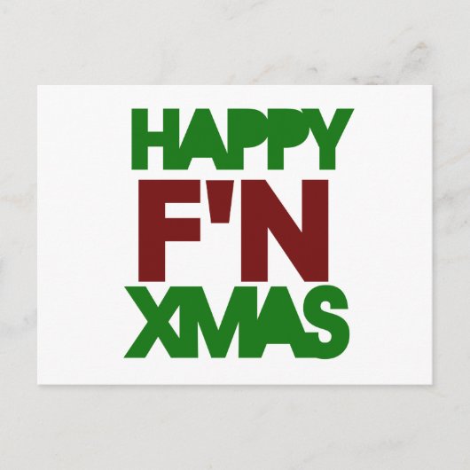 Happy Xmas Spaß Feiertagspostkarte (Vorderseite)