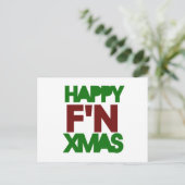 Happy Xmas Spaß Feiertagspostkarte (Stehend Vorderseite)