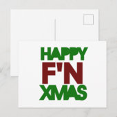 Happy Xmas Spaß Feiertagspostkarte (Vorne/Hinten)