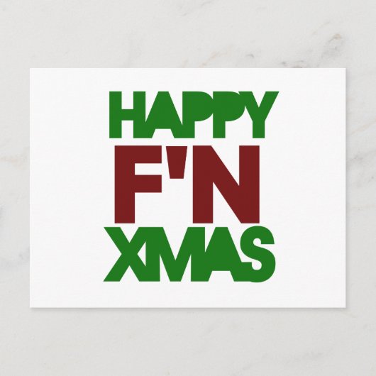 Happy Xmas Spaß Feiertagspostkarte (Vorderseite)