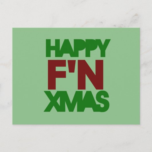 Happy Xmas Spaß Feiertagspostkarte (Vorderseite)