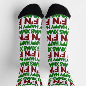 Happy Xmas Spaß Socken (Oben)