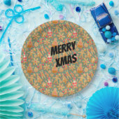 Happy Xmas Symbols Pappteller (Party)
