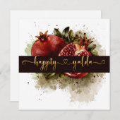 Happy Yalda Night Celebrations Einladung (Vorne/Hinten)