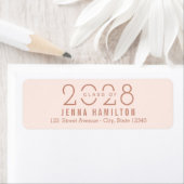 Happy Year EDITABLE COLOR Abschluss Address Label (Insitu)