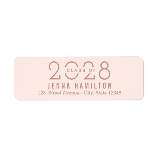 Happy Year EDITABLE COLOR Abschluss Address Label (Vorne)