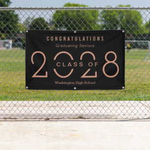 Happy Year EDITABLE FARBBBanner für Abschluss Banner