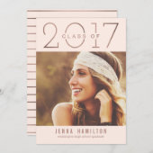 Happy Year EDITABLE FARBEN Abschluss Ankündigung (Vorne/Hinten)