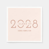 Happy Year EDITABLE FARBEN Abschluss Napkins Serviette (Vorderseite)