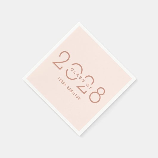 Happy Year EDITABLE FARBEN Abschluss Napkins Serviette (Ecke)