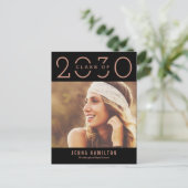 Happy Year EDITABLE FARBEN Abschluss Postcard Postkarte (Stehend Vorderseite)