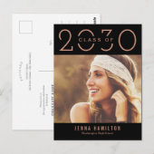 Happy Year EDITABLE FARBEN Abschluss Postcard Postkarte (Vorne/Hinten)